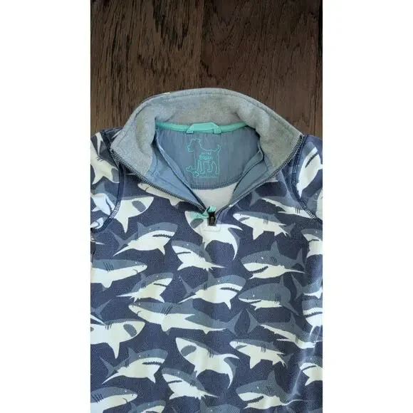 Mini Boden Shark Quarter Zip Pullover - Picture 4 of 8